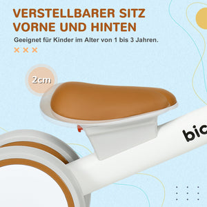 Laufrad für Kinder mit verstellbarem Sitz und leisen Rädern 1-3 Jahre