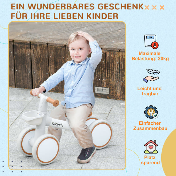 Laufrad für Kinder mit verstellbarem Sitz und leisen Rädern 1-3 Jahre