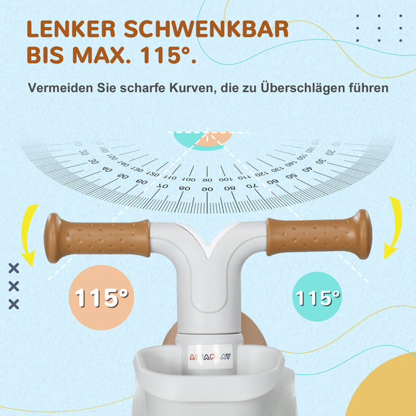 Laufrad für Kinder mit verstellbarem Sitz und leisen Rädern 1-3 Jahre