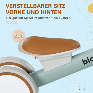 Laufrad für Kinder mit verstellbarem Sitz und leisen Rädern 1-3 Jahre