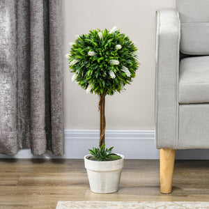 Lavendel künstlich im Topf 2er Set 60cm weiss