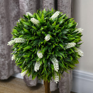 Lavendel künstlich im Topf 2er Set 60cm weiss