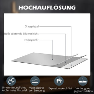 LED Badezimmerspiegel beleuchtet mit Touch Antibeschlag Vergrösserung