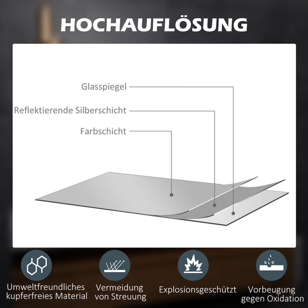 LED Badezimmerspiegel beleuchtet mit Touch Antibeschlag Vergrösserung