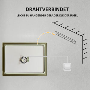 LED Badezimmerspiegel beleuchtet mit Touch Antibeschlag Vergrösserung