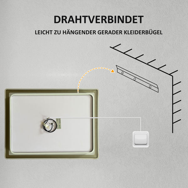 LED Badezimmerspiegel beleuchtet mit Touch Antibeschlag Vergrösserung