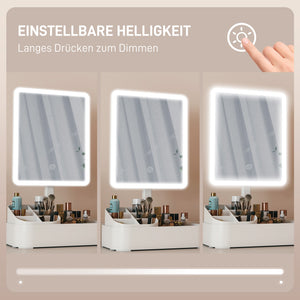 LED Kosmetikspiegel mit Beleuchtung drehbar wiederaufladbar