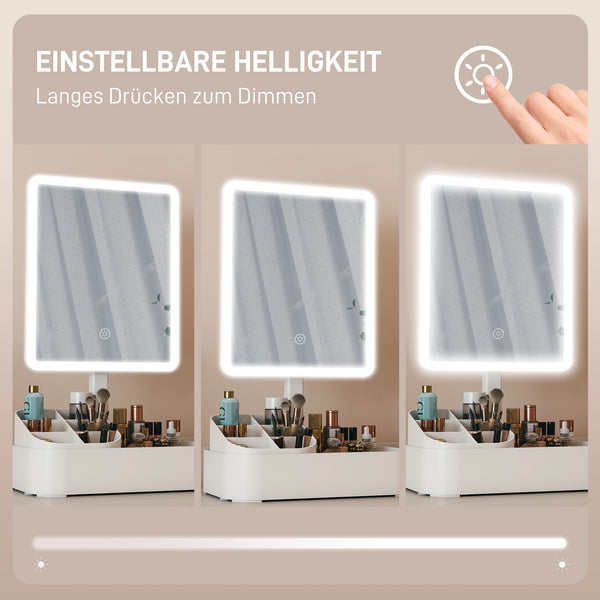 LED Kosmetikspiegel mit Beleuchtung drehbar wiederaufladbar