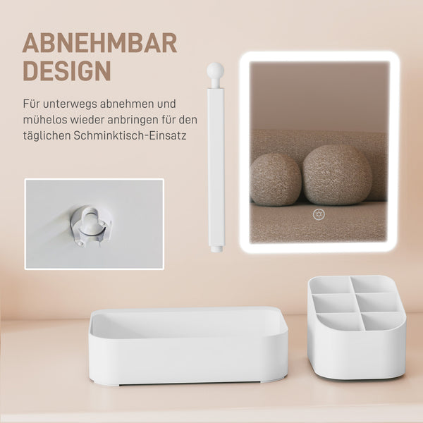 LED Kosmetikspiegel mit Beleuchtung drehbar wiederaufladbar