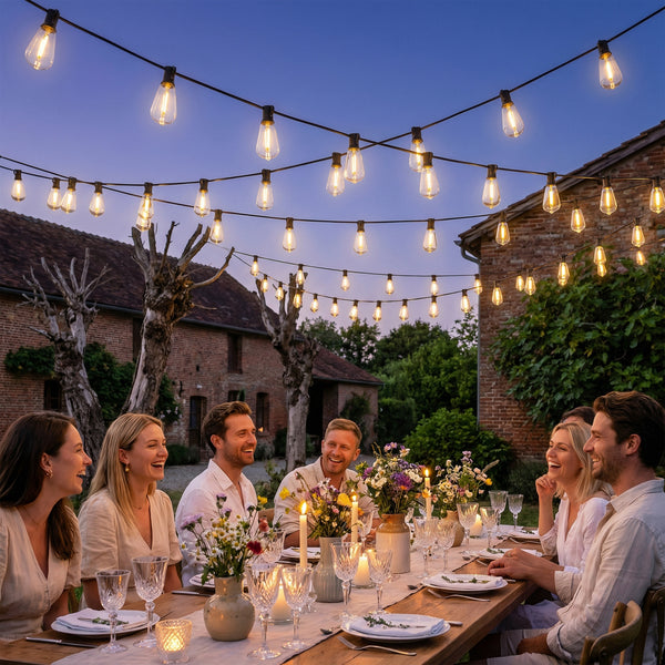 Lichterkette LED Lichtervorhang mit 50 Lichtern für innen und aussen spritzwassergeschützt