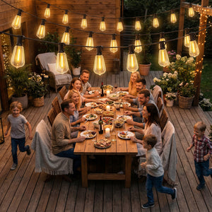 Lichterkette LED Lichtervorhang mit 50 Lichtern für innen und aussen spritzwassergeschützt