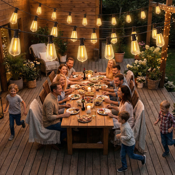 Lichterkette LED Lichtervorhang mit 50 Lichtern für innen und aussen spritzwassergeschützt