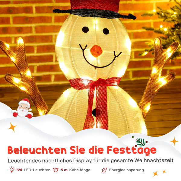 LED Schneemann Familie 3-teilig wetterfest Weihnachtsdeko aussen