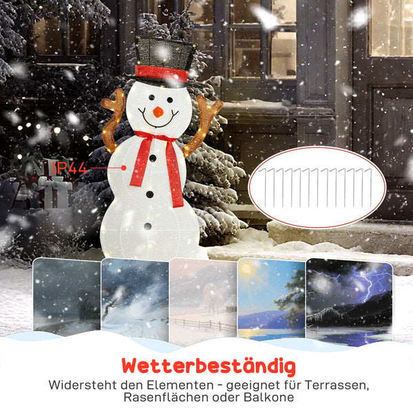 LED Schneemann Familie 3-teilig wetterfest Weihnachtsdeko aussen