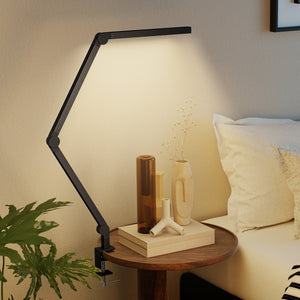 LED Schreibtischlampe dimmbar mit Klemme schwarz