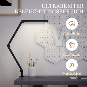 LED Schreibtischlampe dimmbar mit Klemme schwarz