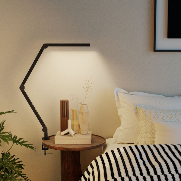 LED Schreibtischlampe dimmbar mit Klemme schwarz