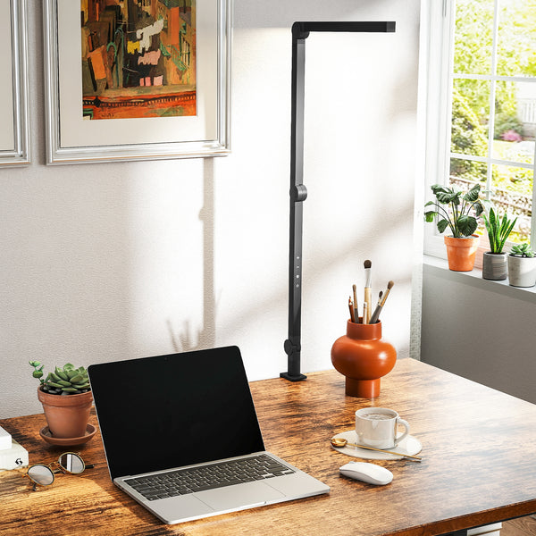 LED Schreibtischlampe dimmbar mit Klemme schwarz