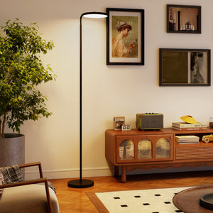 LED Stehlampe flexibel verstellbar mit Fernbedienung schwarz