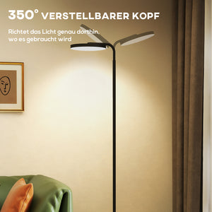 LED Stehlampe flexibel verstellbar mit Fernbedienung schwarz
