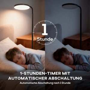 LED Stehlampe flexibel verstellbar mit Fernbedienung schwarz