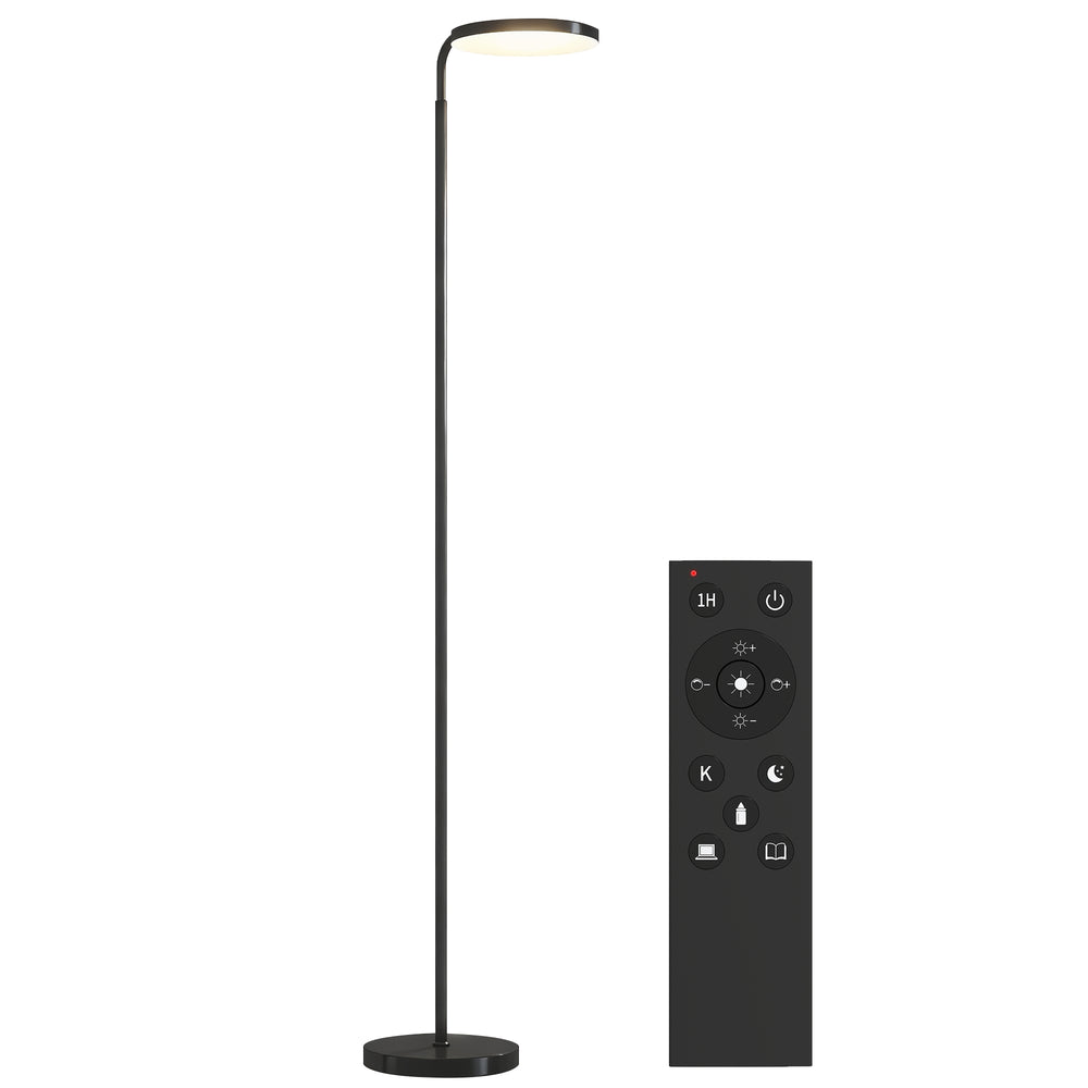 LED Stehlampe flexibel verstellbar mit Fernbedienung schwarz