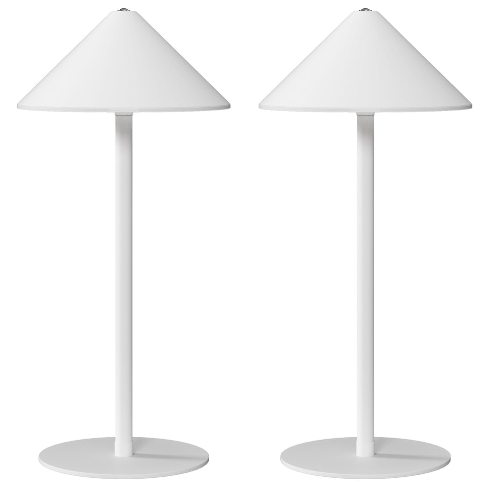 LED Tischlampe wiederaufladbar mit Touchfunktion und USB weiss