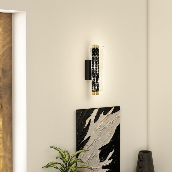 LED Wandleuchte dimmbar für innen Schlafzimmer Metall schwarz