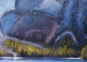Handgemaltes XXL Landschaftsbild auf Leinwand 80x120cm
