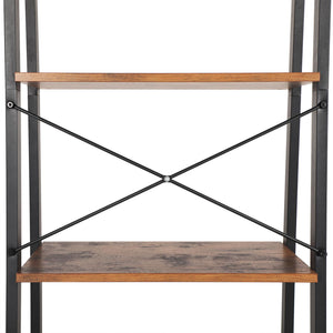 Leiterregal Bücherregal 4 Ebenen Braun