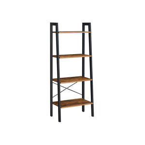 Leiterregal Bücherregal 4 Ebenen Braun