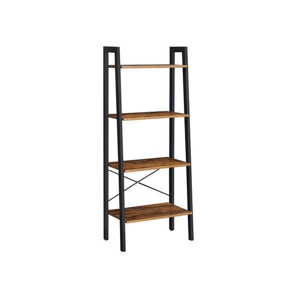 Leiterregal Bücherregal 4 Ebenen Braun