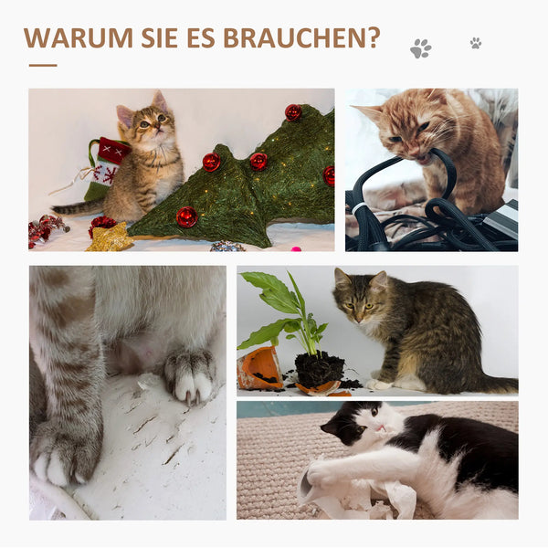 Kratzbaum Katzenbaum Kletterbaum Spielzeug Tunnel Beige L50 x B40 x H105 cm