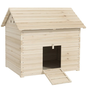 Entenstall Hühnerstall aus Massivholz 100 cm x 82,5 cm x 91 cm