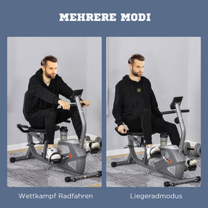 Liegeergometer Heimtrainer für Senioren mit LCD und Magnetwiderstand