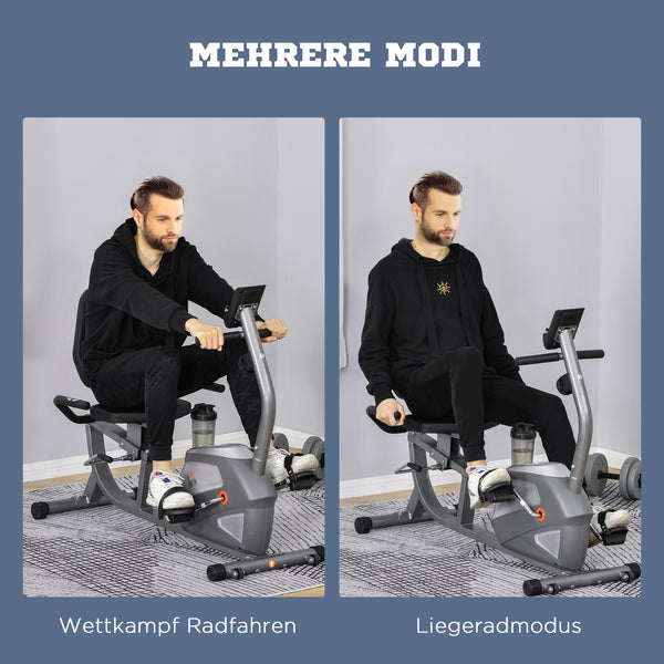 Liegeergometer Heimtrainer für Senioren mit LCD und Magnetwiderstand