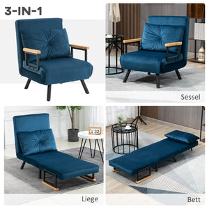 Liegesessel Relaxsessel Lesesessel skandinavisch bequem mit Kissen natur