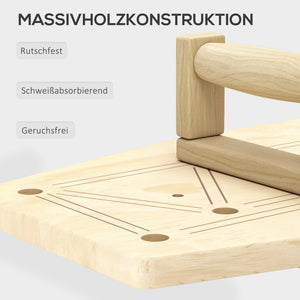 Liegestützgriffe mit Widerstandsbändern für Muskeltraining Naturholz
