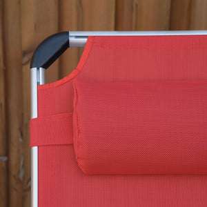 Liegestuhl 5-fach verstellbare ergonomisch Rot