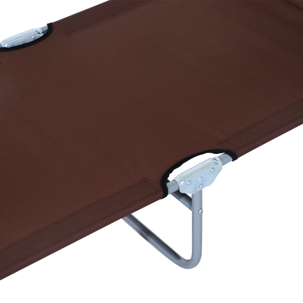 Liegestuhl klappbar mit Sonnenschutz Braun