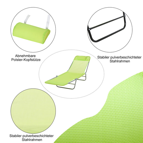 Sedia a sdraio pieghevole e resistente alle intemperie