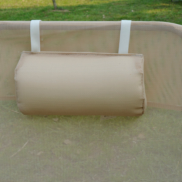 Liegestuhl klappbar wetterfest Creme