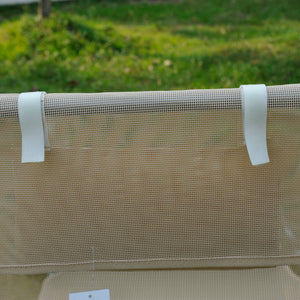 Liegestuhl klappbar wetterfest Creme