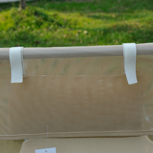 Liegestuhl klappbar wetterfest Creme