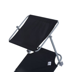 Liegestuhl mit Sonnenschutz Schwarz