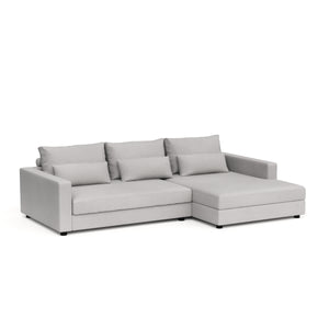 Ecksofa NAEL rechts hellgrau