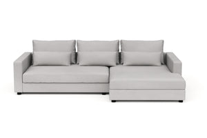 Ecksofa NAEL rechts hellgrau