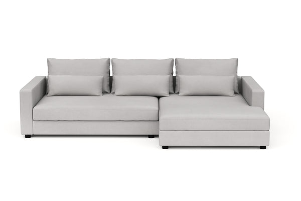 Ecksofa NAEL rechts hellgrau