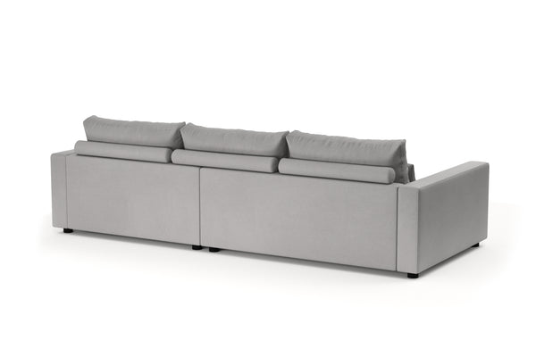 Ecksofa NAEL rechts hellgrau