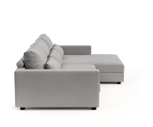 Ecksofa NAEL rechts hellgrau